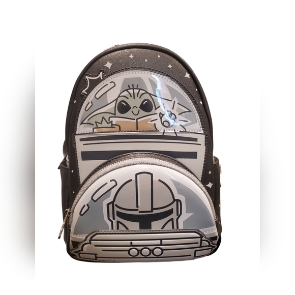 NWT Mandalorian Grogu Disney PARKS 2024 Loungefly Backpack STAR WARS - Picture 4 of 12